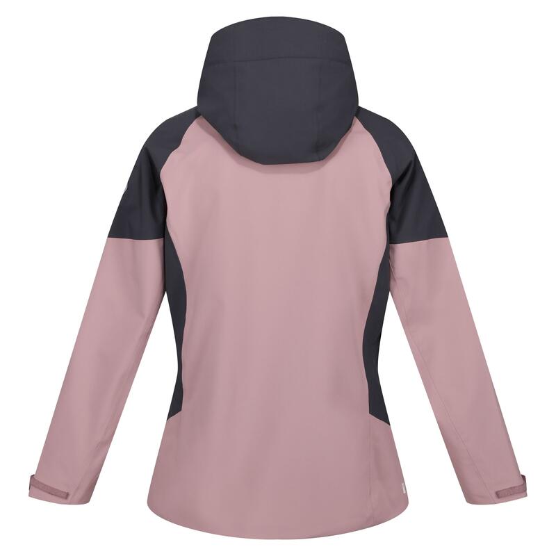 Chaqueta Impermeable Bosfield Colores Sólidos para Mujer Rosa Dusky, Gris Seal