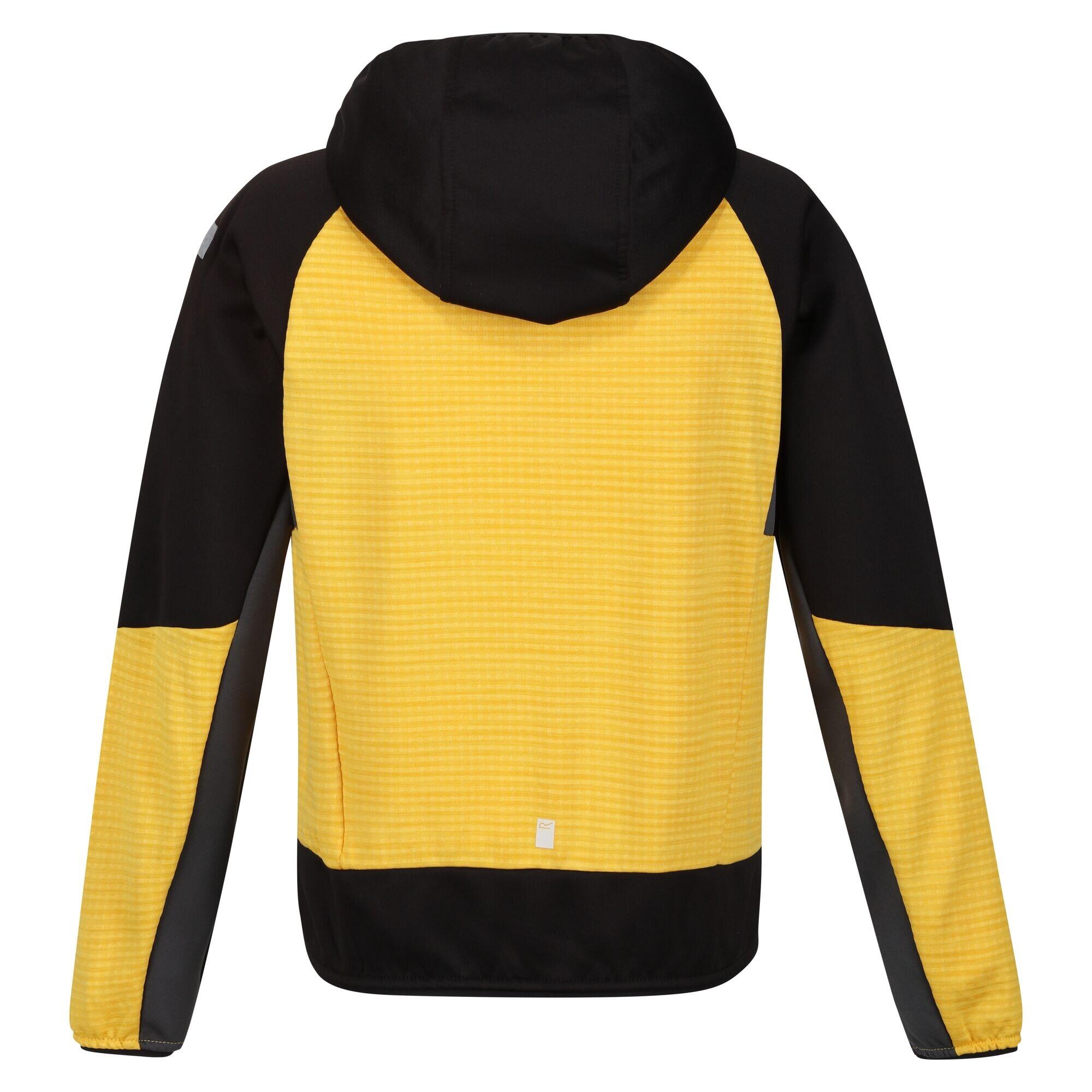 Childrens/Kids Prenton II Hooded Soft Shell Jacket (California Yellow/Black) 2/5
