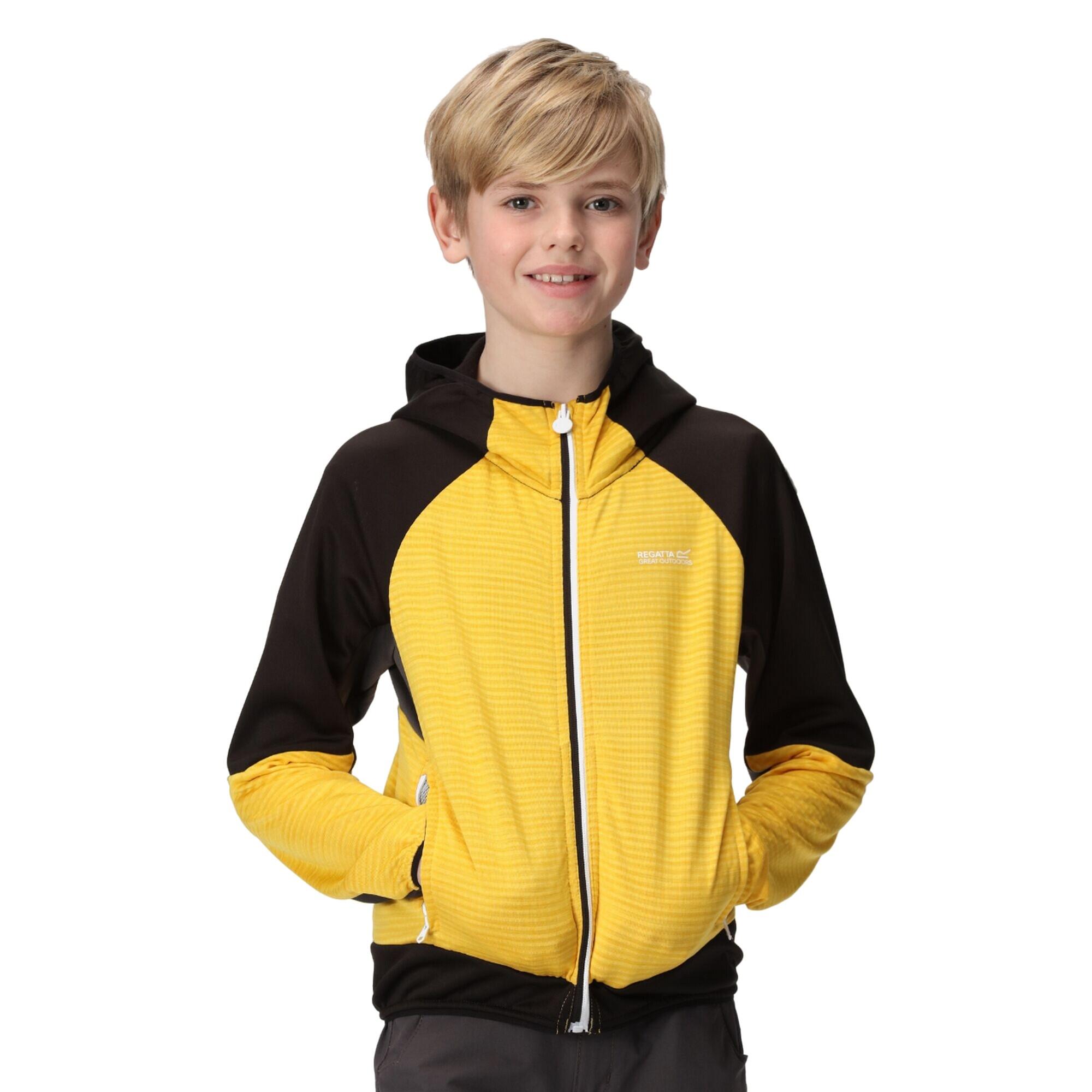 Childrens/Kids Prenton II Hooded Soft Shell Jacket (California Yellow/Black) 4/5