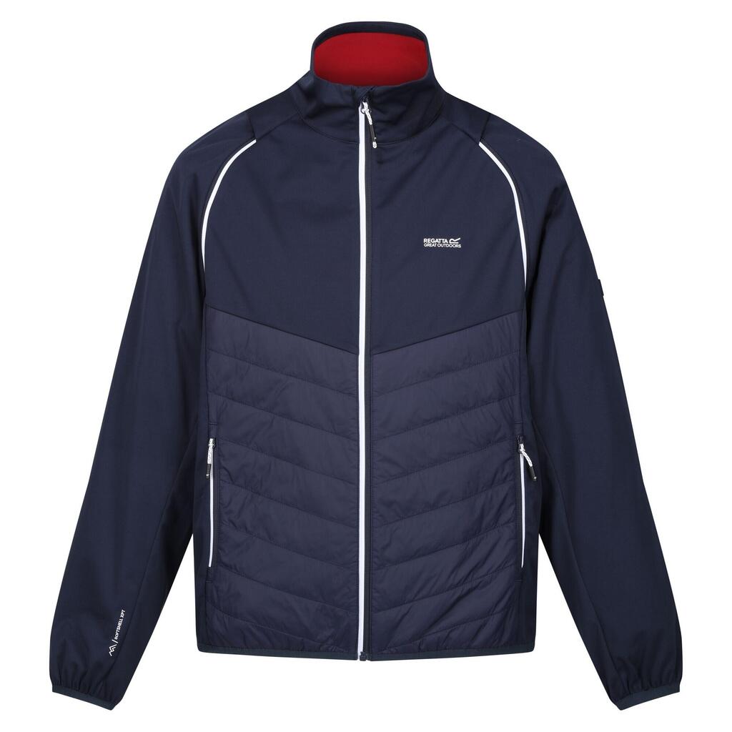 Mens Steren Hybrid Soft Shell Jacket (Navy/Danger Red)