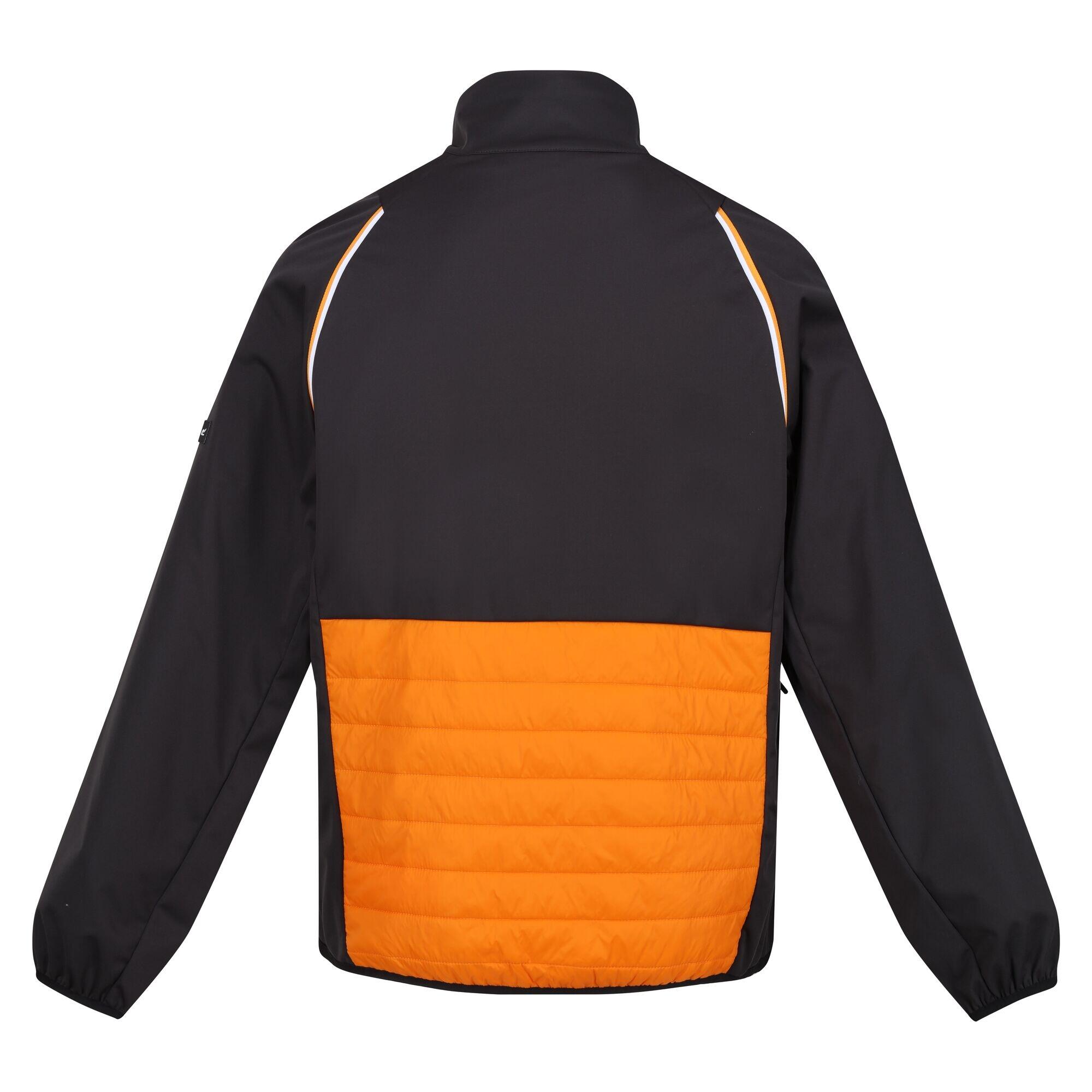 Mens Steren Hybrid Soft Shell Jacket (Orange Pepper/Ash) 2/5