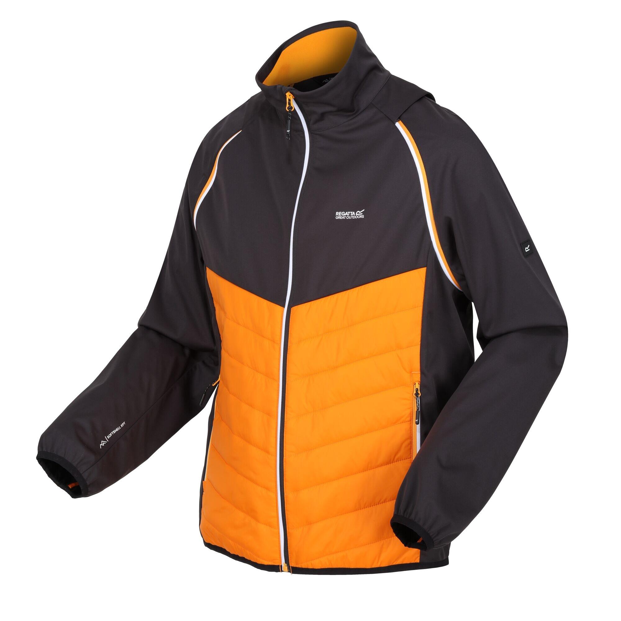 Mens Steren Hybrid Soft Shell Jacket (Orange Pepper/Ash) 3/5