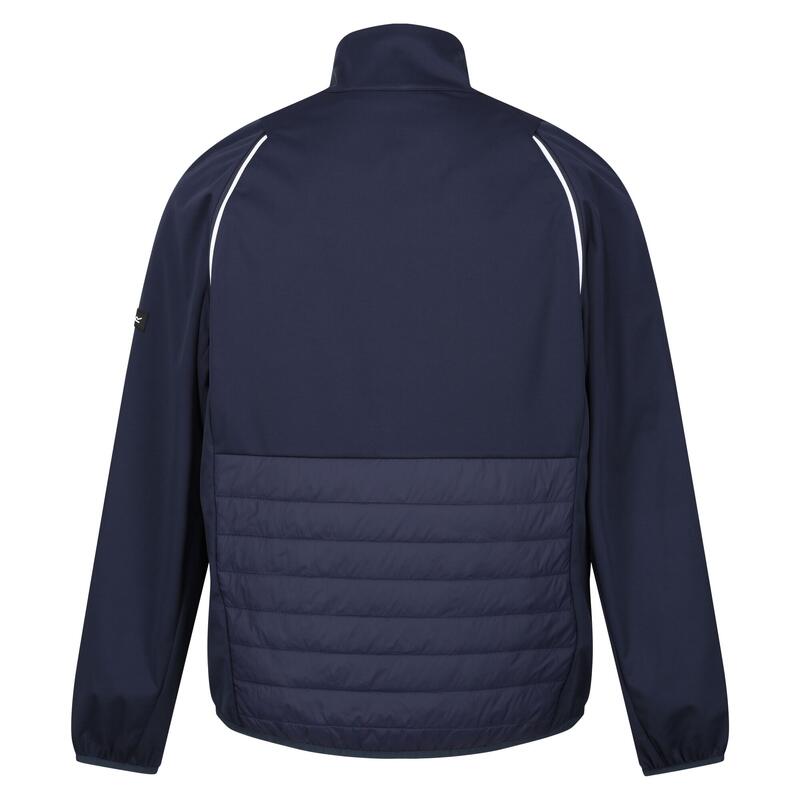 Giacca Soft Shell Uomo Regatta Steren Hybrid Blu Navy Rosso Pericolo