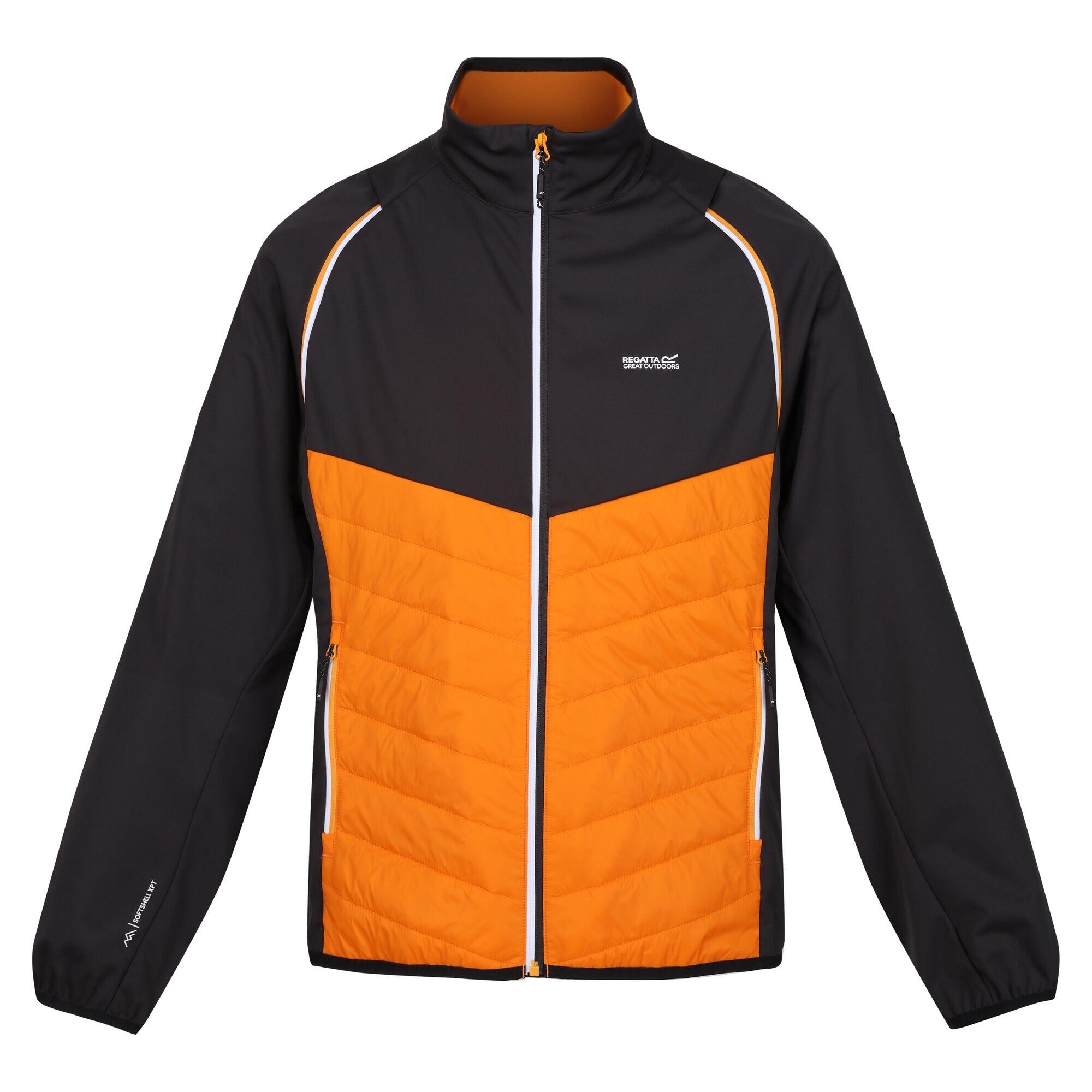 REGATTA Mens Steren Hybrid Soft Shell Jacket (Orange Pepper/Ash)