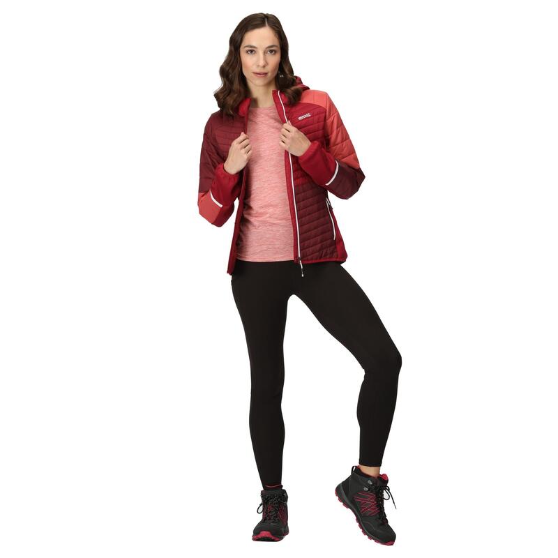 Dames Trutton II Baffled Hooded Jacket (Bourgogne/Rumba-rood)