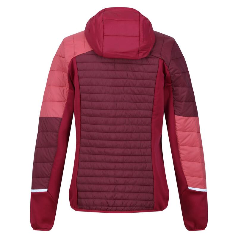 Dames Trutton II Baffled Hooded Jacket (Bourgogne/Rumba-rood)