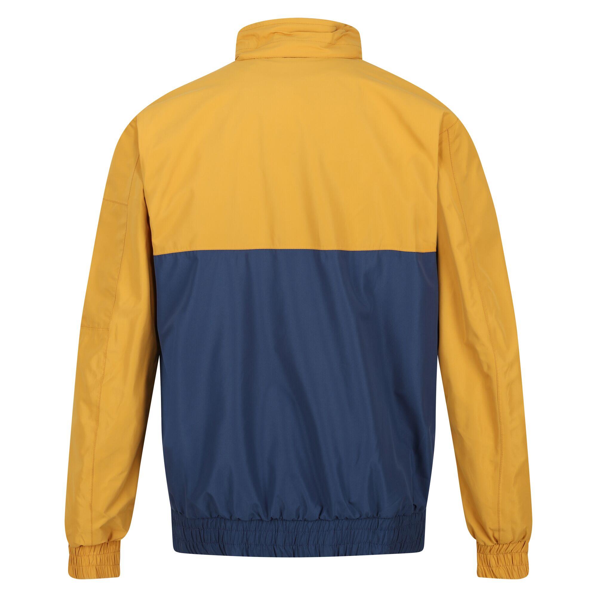 Mens Shorebay Colour Block Waterproof Jacket (Gold Straw/Dark Denim) 2/5