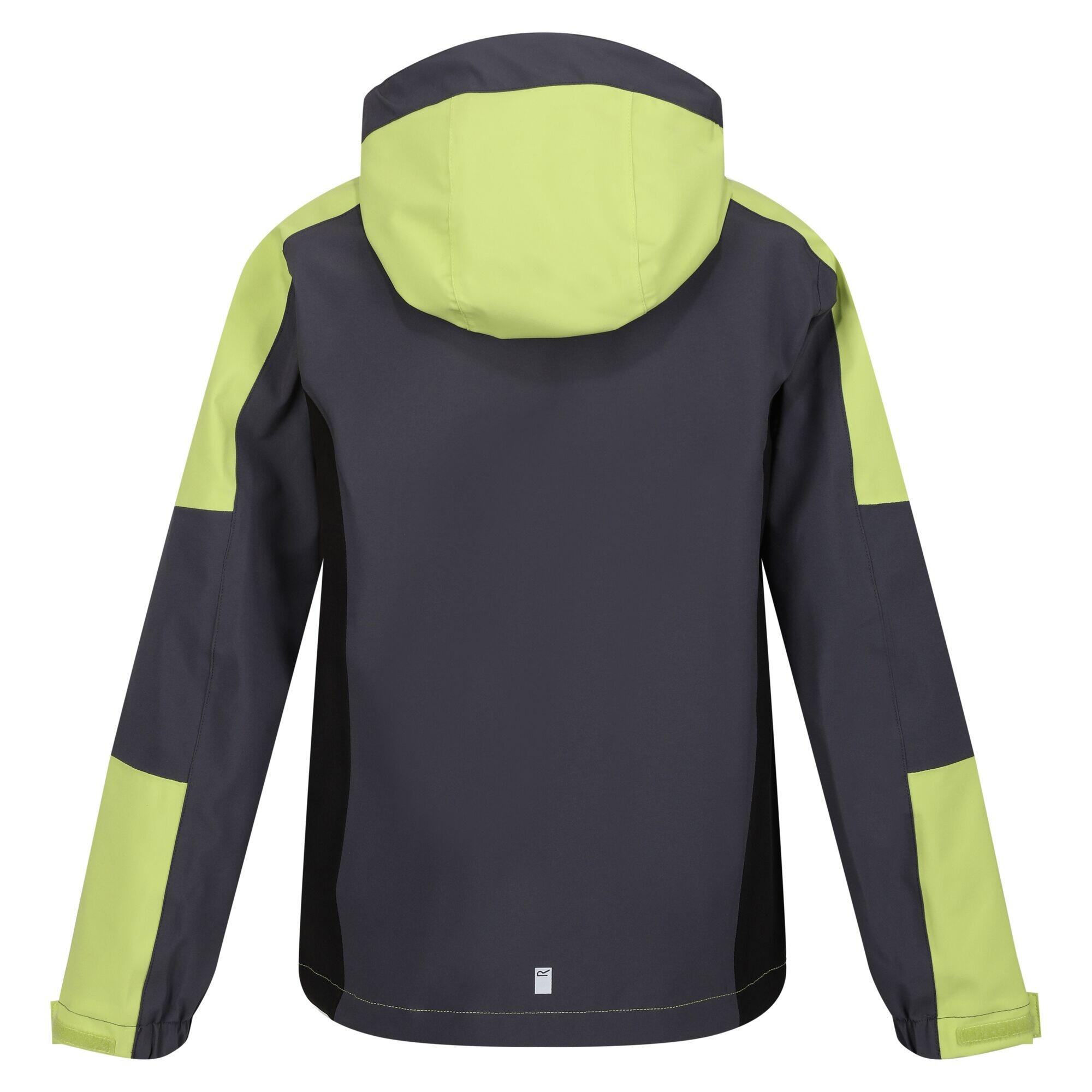 Childrens/Kids Highton IV Waterproof Jacket (Seal Grey/Green Algae) 2/5