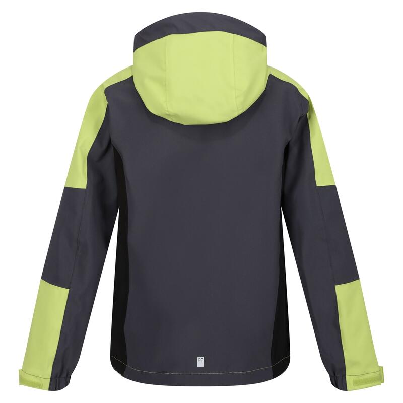 Veste imperméable HIGHTON Enfant (Gris phoque / Vert algue)