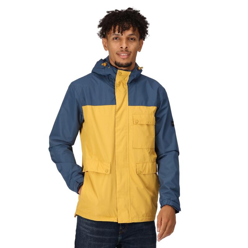 Veste imperméable BAYMOOR Homme (Denim foncé / Jaune d'or)