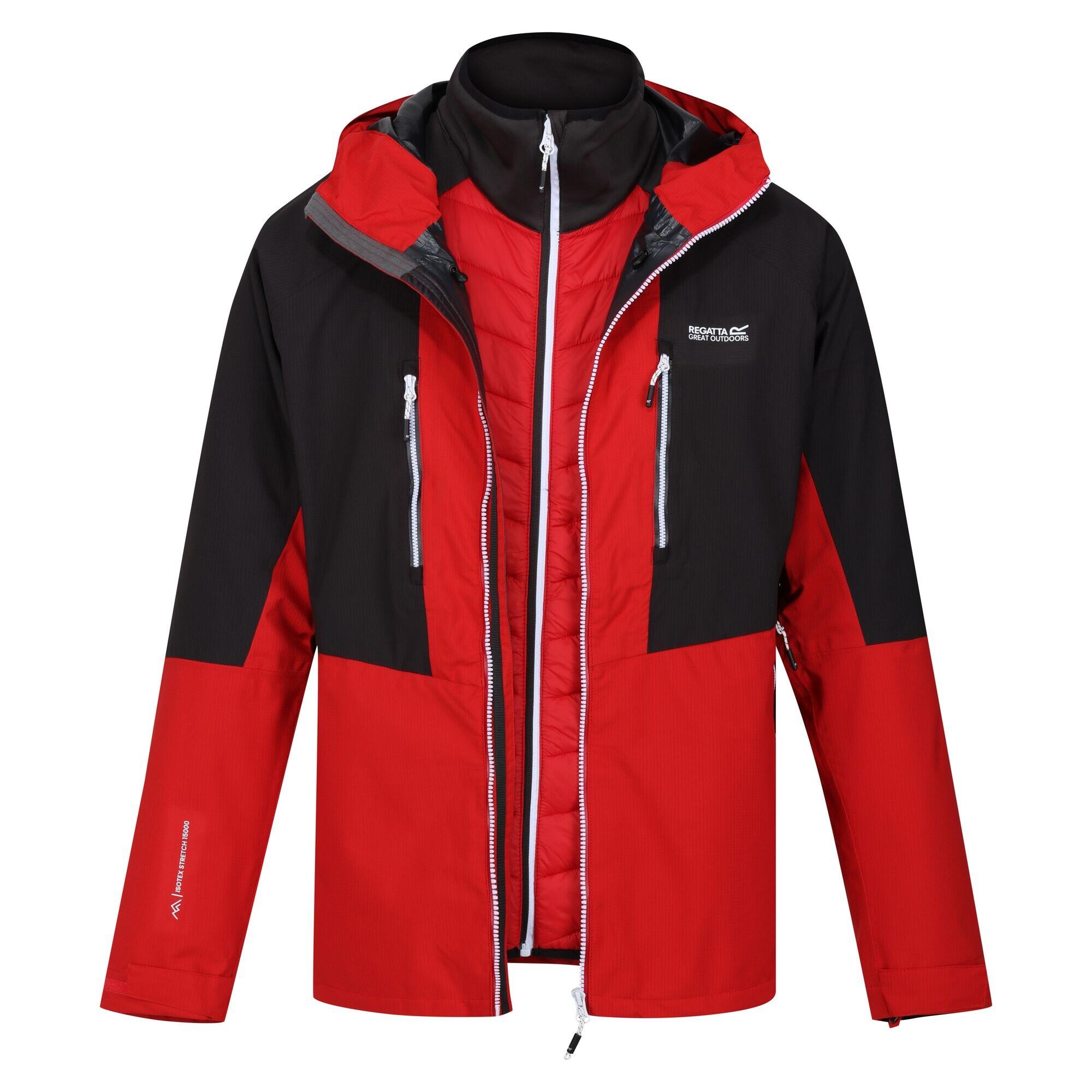 SACRAMENTO Men's Waterproof Jacket (Danger Red / Ash)