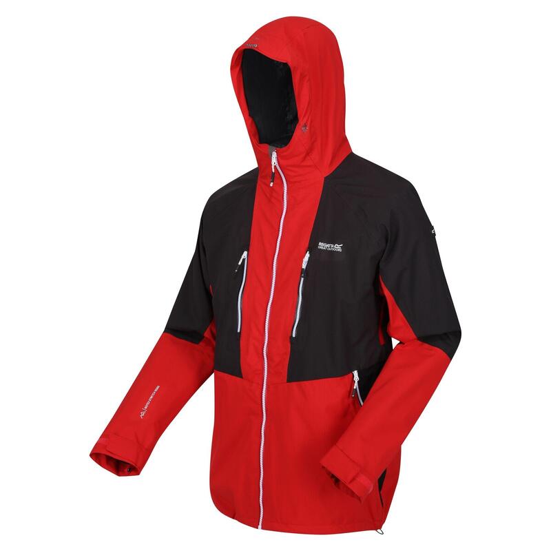 Veste imperméable SACRAMENTO Homme (Rouge danger / Cendre)