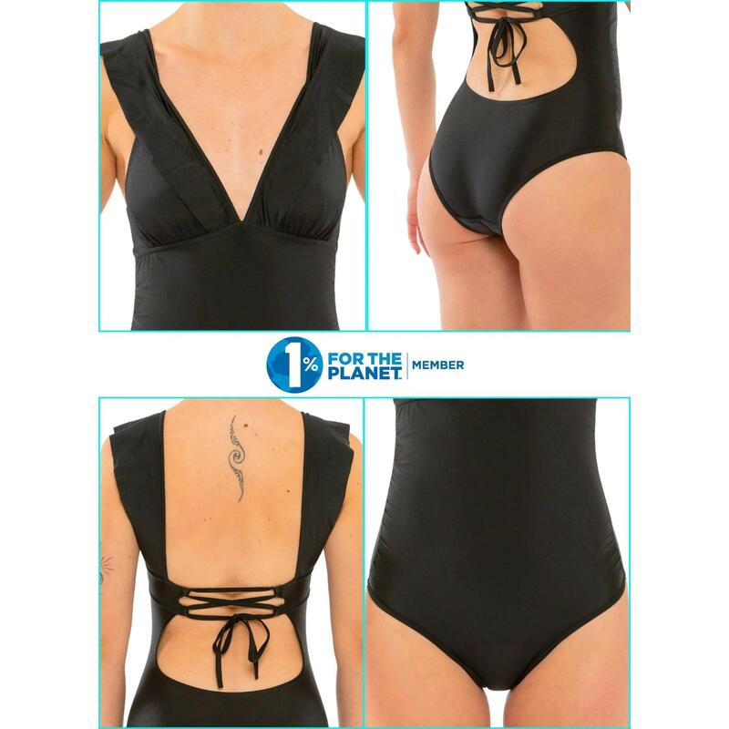 Maillot de bain Menstruel dos à lacet - flux léger - Sya