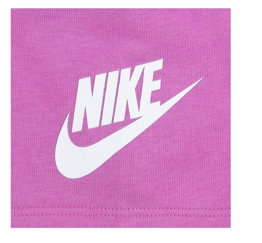 Completino bambina nike club tee - rosa 3/4