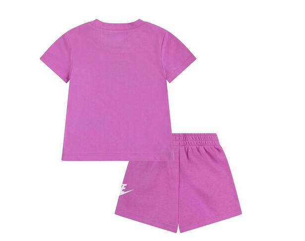 Completino bambina nike club tee - rosa 2/4