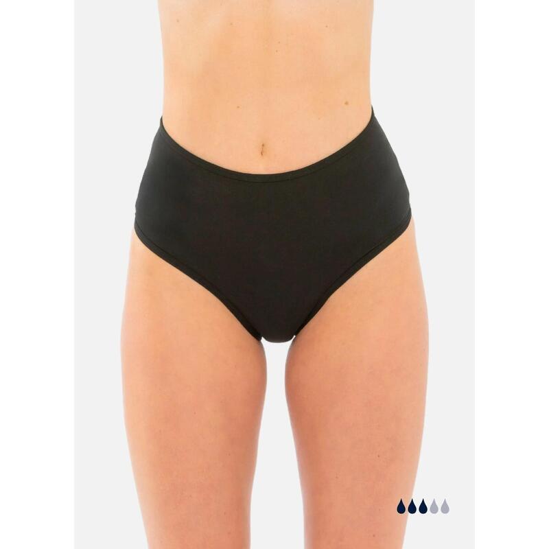 Bas de Maillot de bain Menstruel taille haute croisé - Flux moyen - Nola