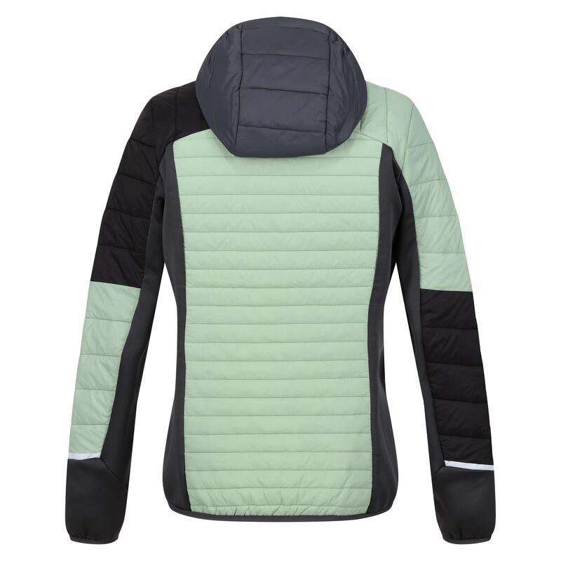 Chaqueta con Capucha Trutton II de Deflector para Mujer Verde Tranquilo, Gris