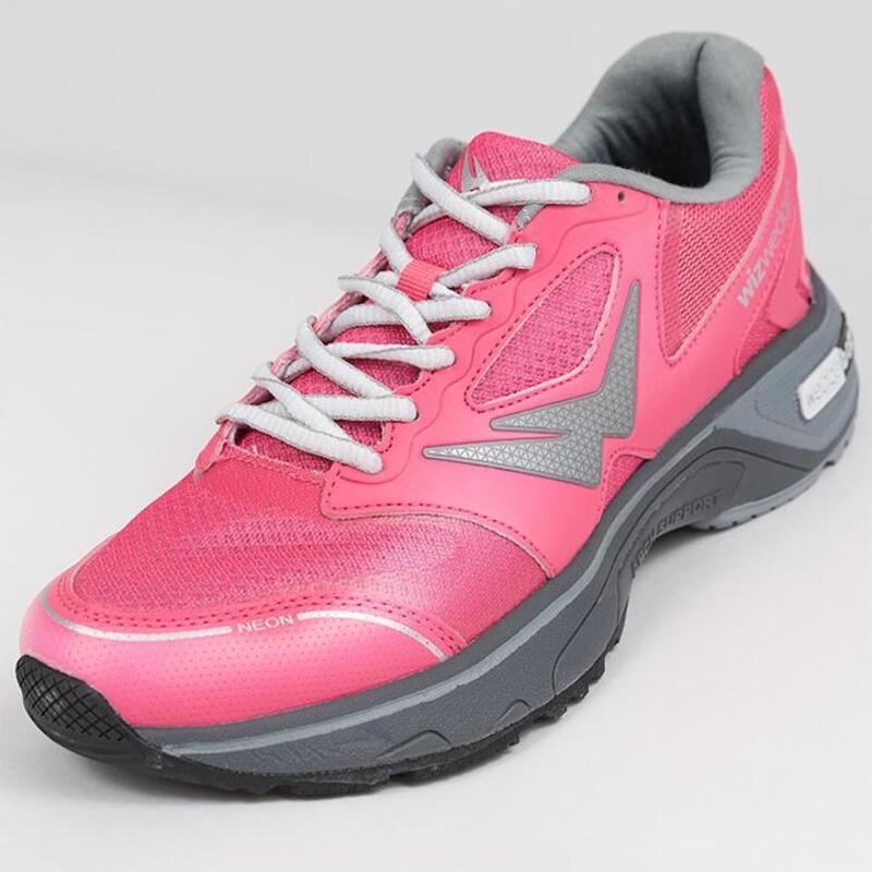 Chaussures de running femme Wizwedge Neon PCS Rose Gris