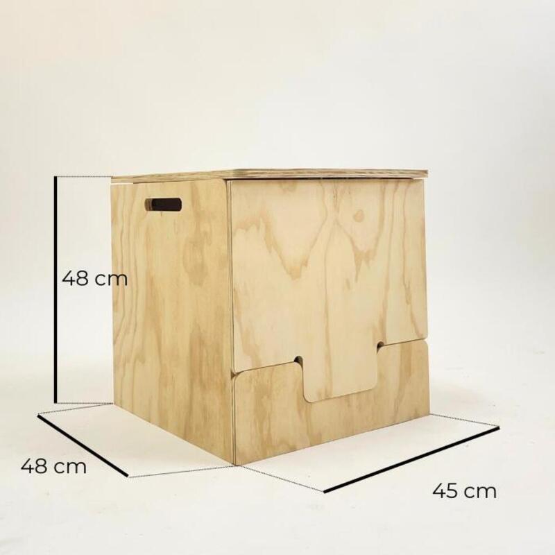 Mueble WC inodoro portátil Plykit madera contrachapada compatible modelos Potti