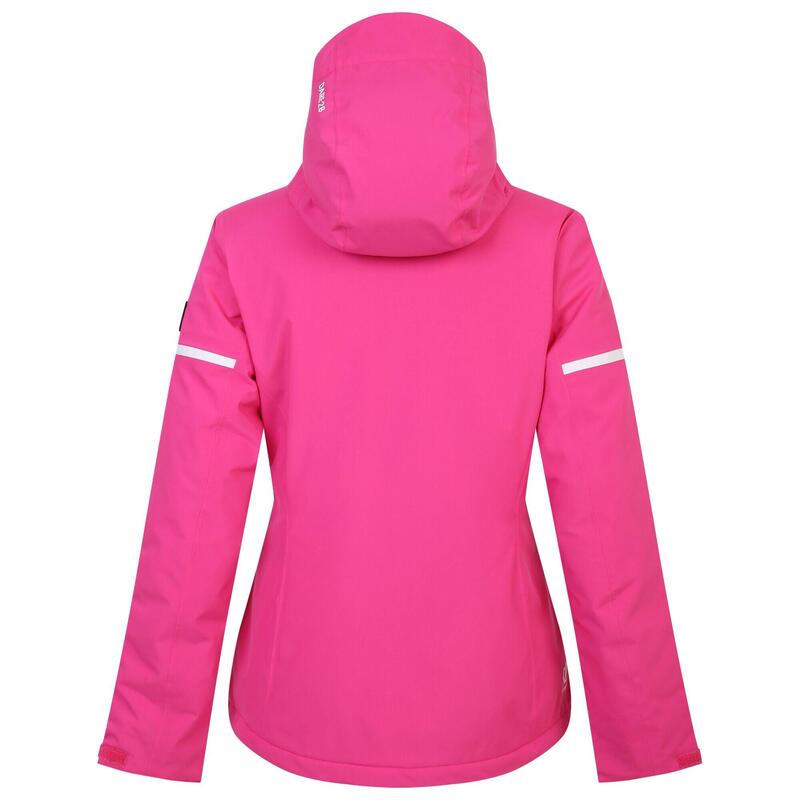 Chaqueta de Esquí Carving para Mujer Rosa Puro