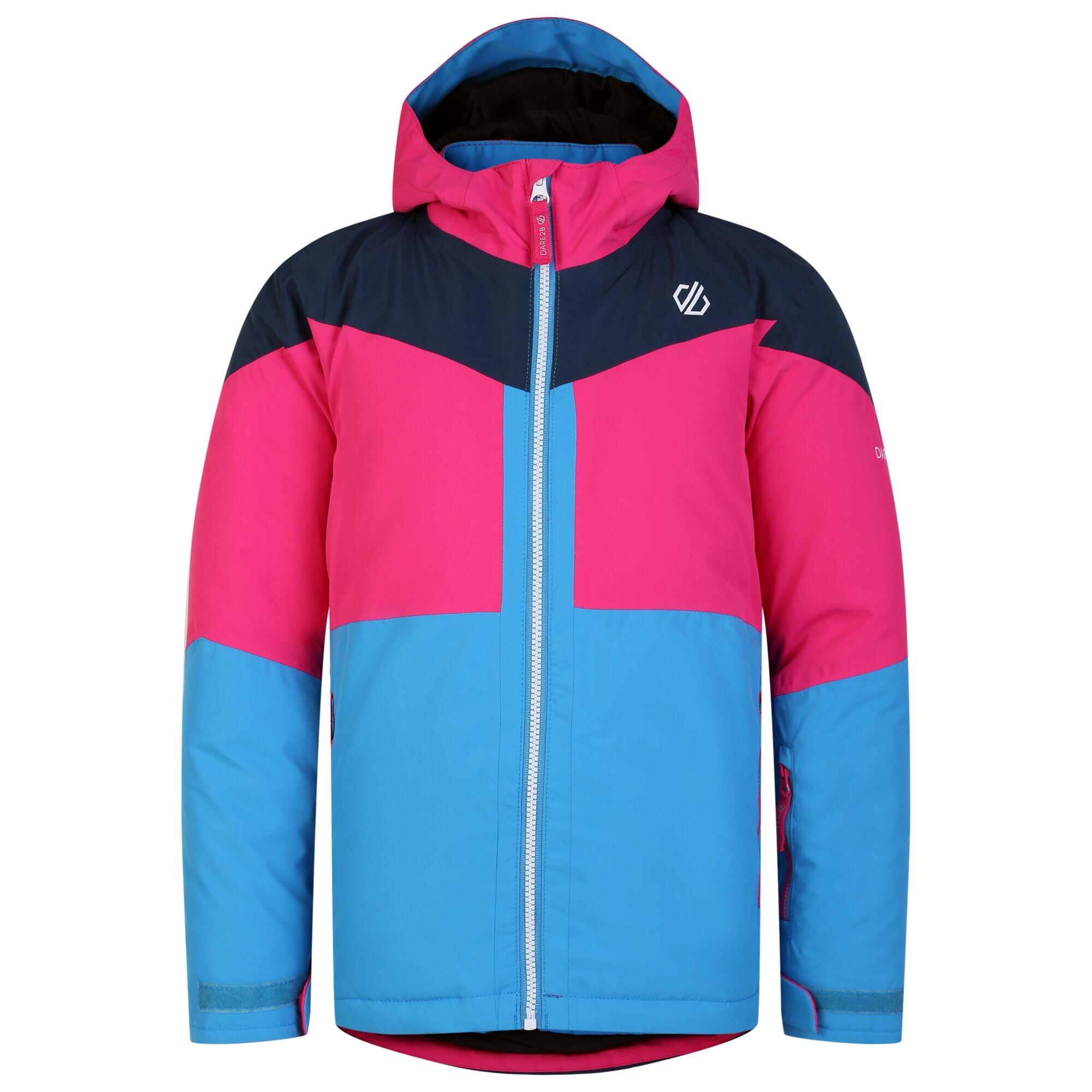 SLUSH Children's ski jacket (Sweden blue / Candy pink)