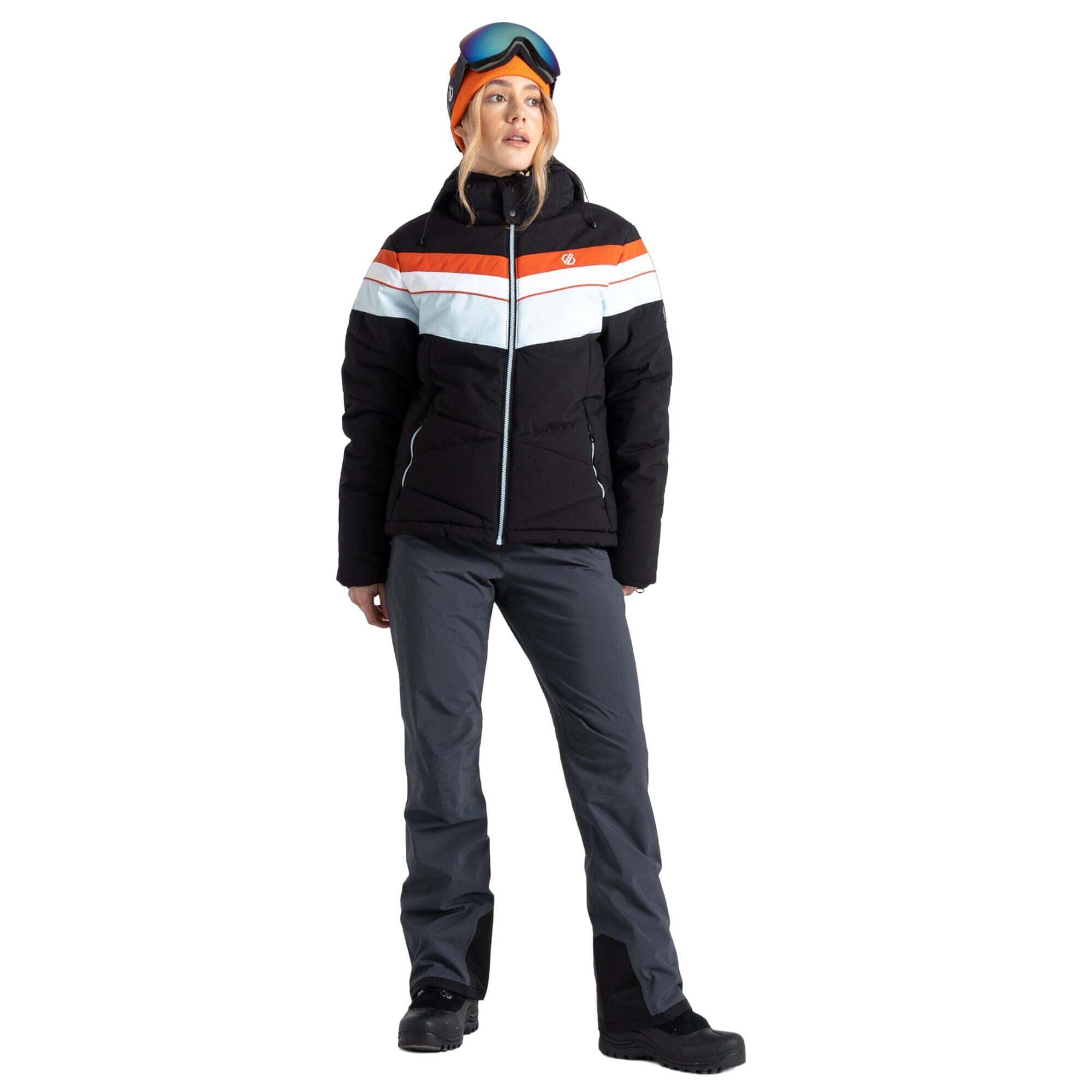 Womens/Ladies Powder Ski Jacket (Black/Quiet Blue) 4/5