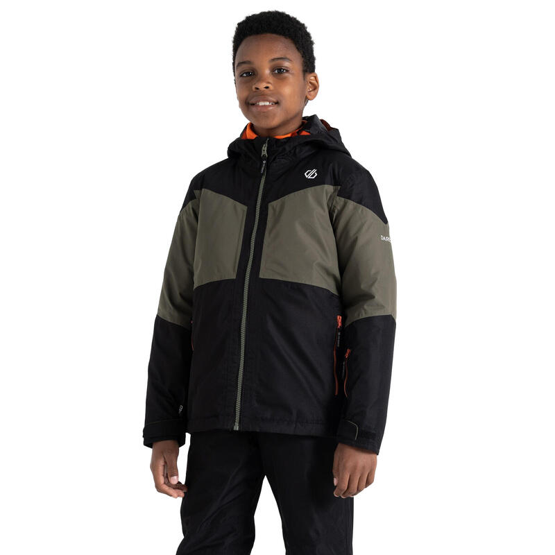 Blouson de ski SLUSH Enfant (Noir / Vert lichen)