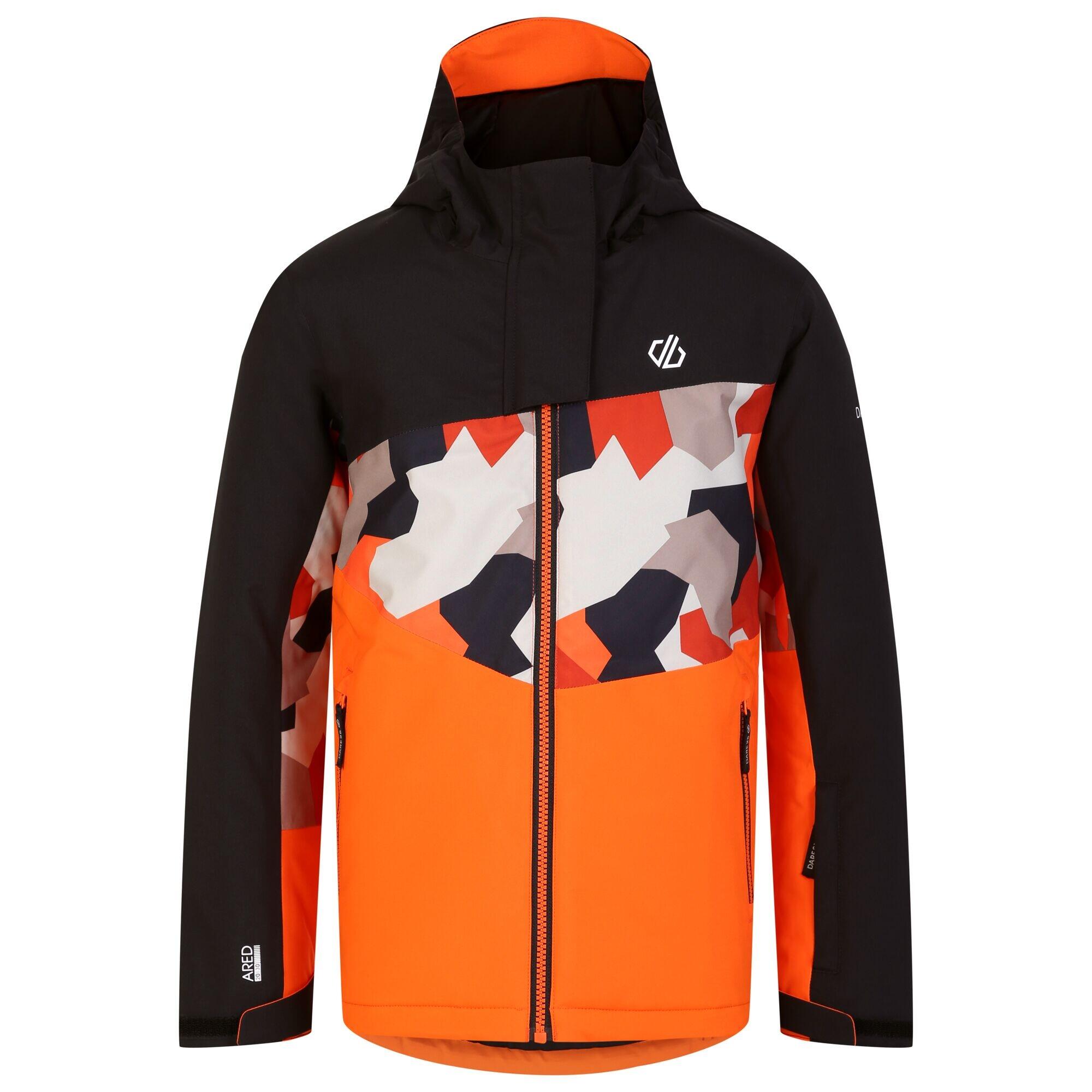 Childrens/Kids Humour II Geo Camo Ski Jacket (Puffins Orange/Black) 1/5