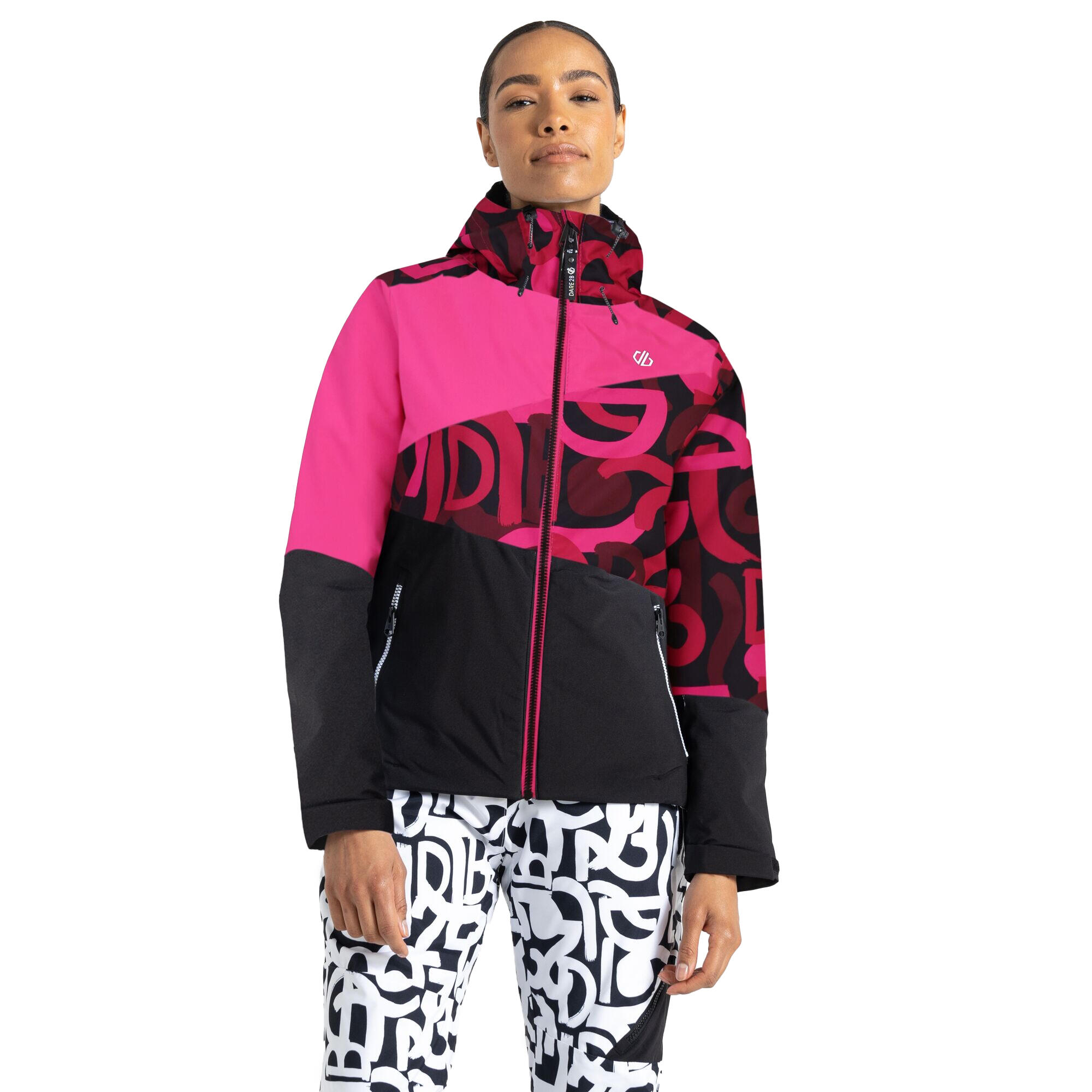 Womens/Ladies Ice Graffiti Ski Jacket (Pure Pink) 4/5