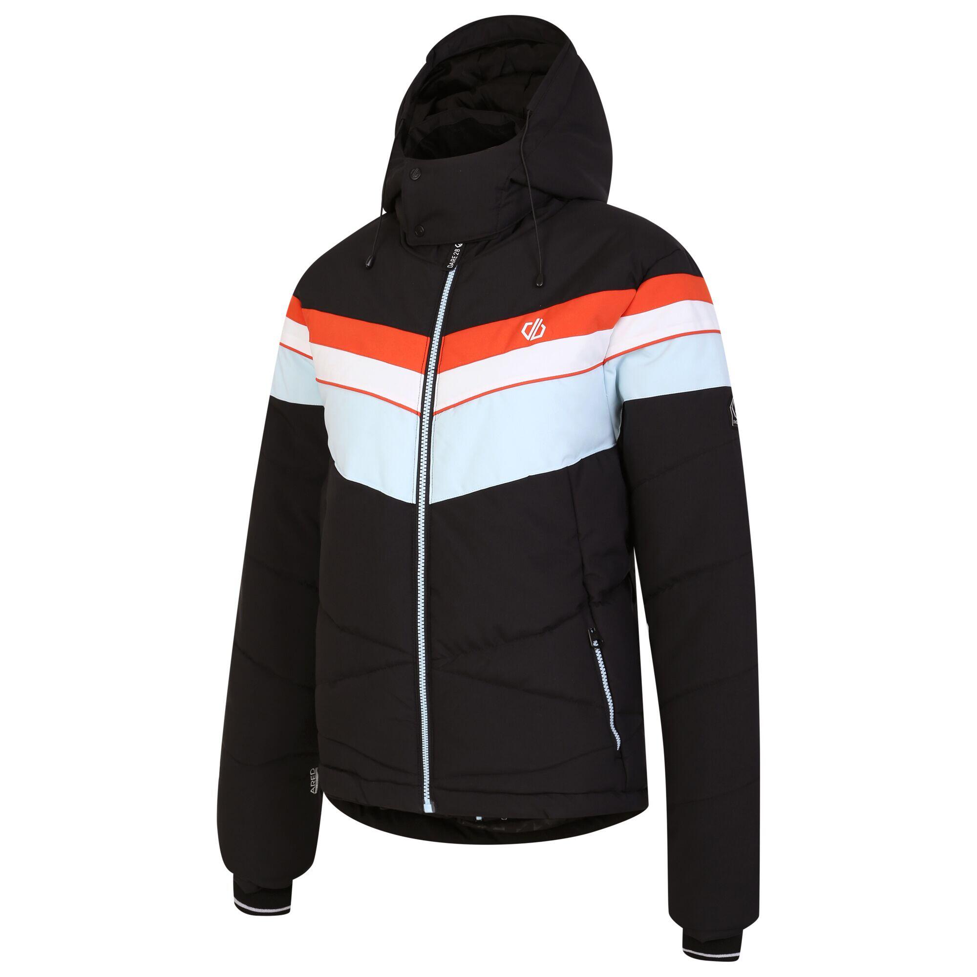 Womens/Ladies Powder Ski Jacket (Black/Quiet Blue) 3/5