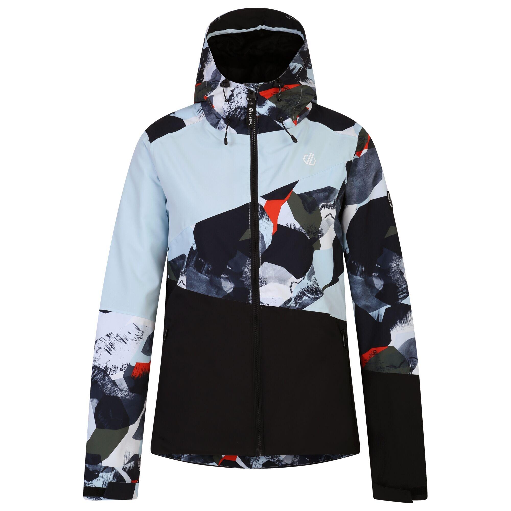 Womens/Ladies Ice Abstract Ski Jacket (Lichen Green/Quiet Blue) 1/5