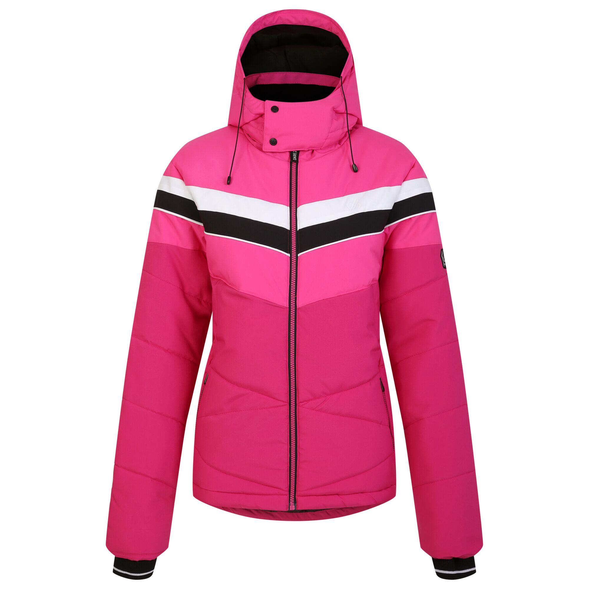 Womens/Ladies Powder Ski Jacket (Pure Pink/Boudoir Red) 1/5