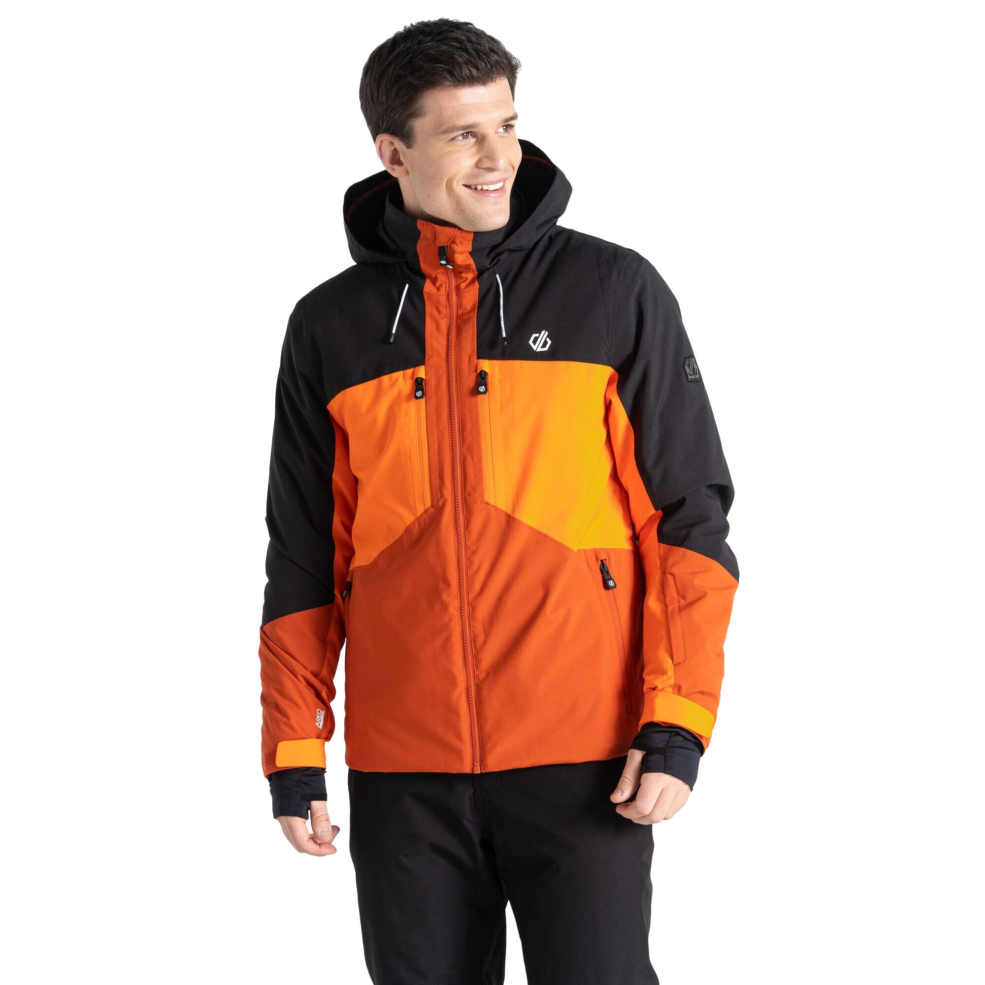 Mens Slopeside Waterproof Ski Jacket (Puffins Orange/Black) 4/5