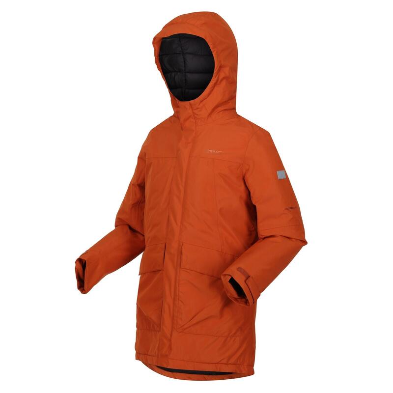 Blouson de ski FARBANK Enfant (Orange brûlé / Noir)