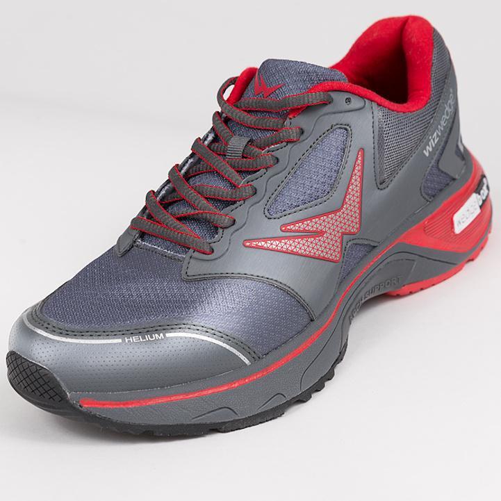 Chaussures de running homme Wizwedge Helium PCS Gris Rouge