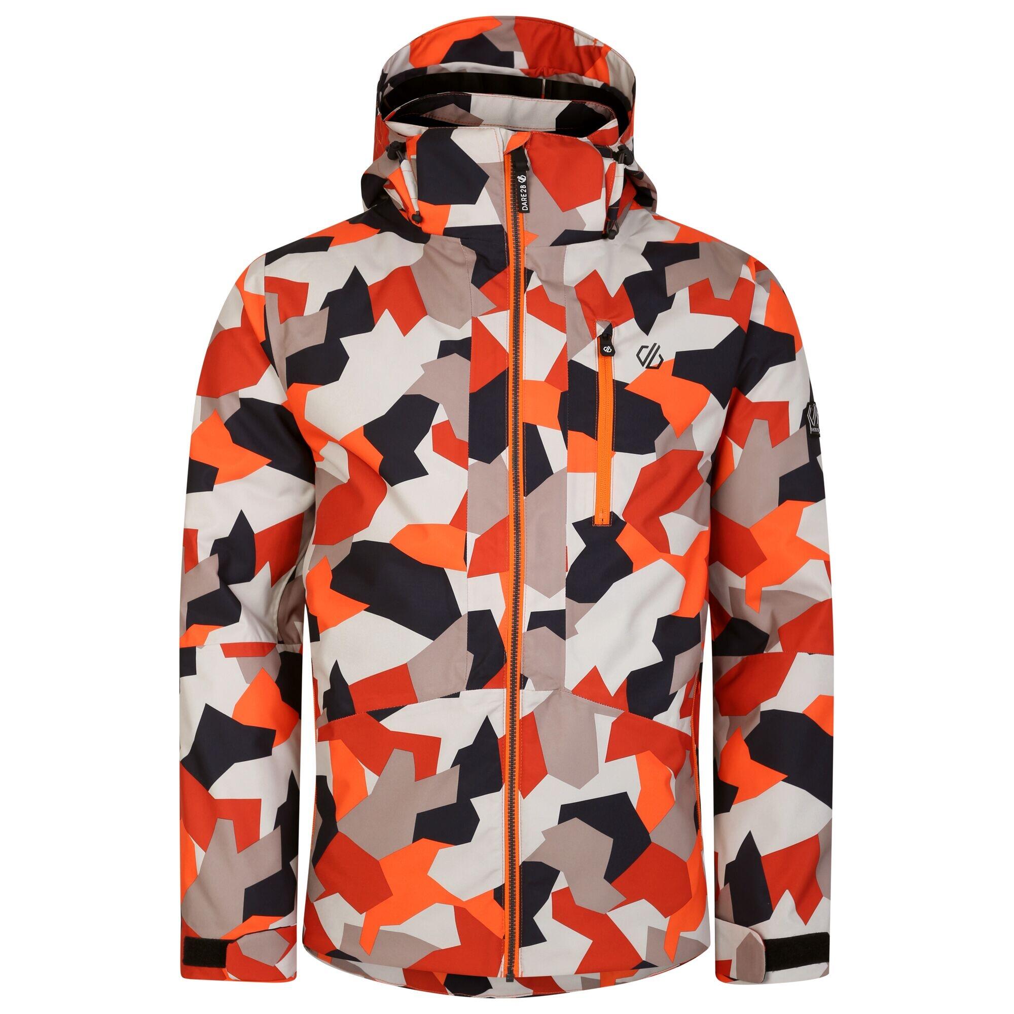 Mens Edge Camo Ski Jacket (Puffins Orange) 1/5