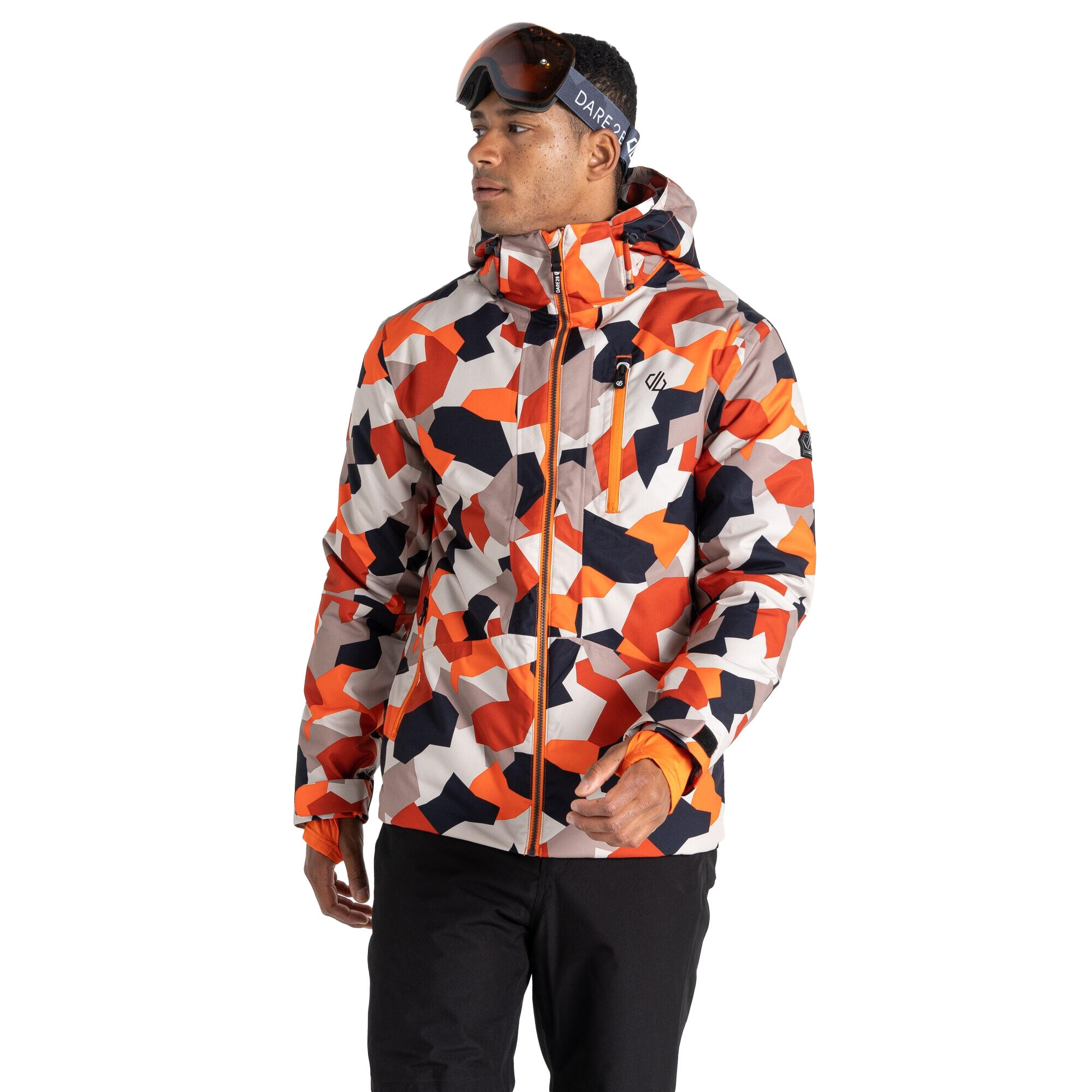 Mens Edge Camo Ski Jacket (Puffins Orange) 4/5