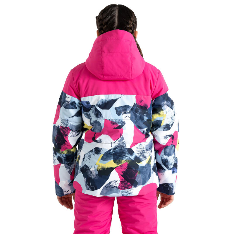 Casaco de Ski de montanha abstrato Liftie para criança/criança Rosa puro/azul
