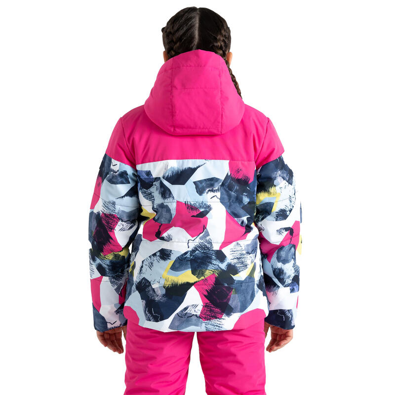 Chaqueta de Esquí Liftie Montaña Abstracta para Niños/Niñas Rosa Puro, Azul