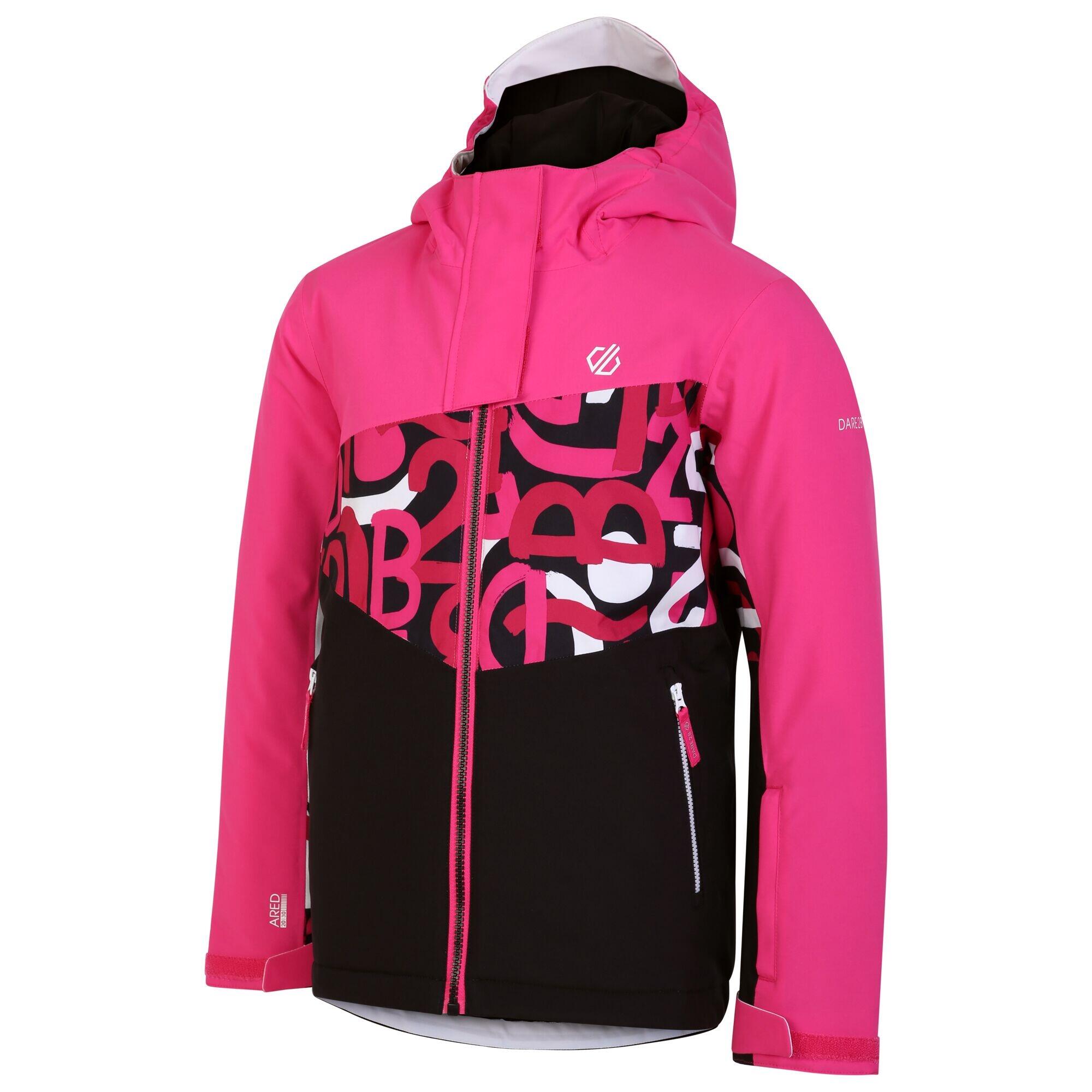 Childrens/Kids Humour II Graffiti Ski Jacket (Pure Pink/Pink) 3/5