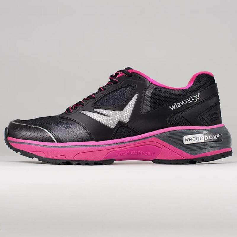 Chaussures de running femme Neon universelle Noir Fuschia