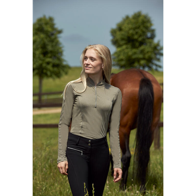 Pantalon équitation mid grip taille régulière femme Equipage Alissa