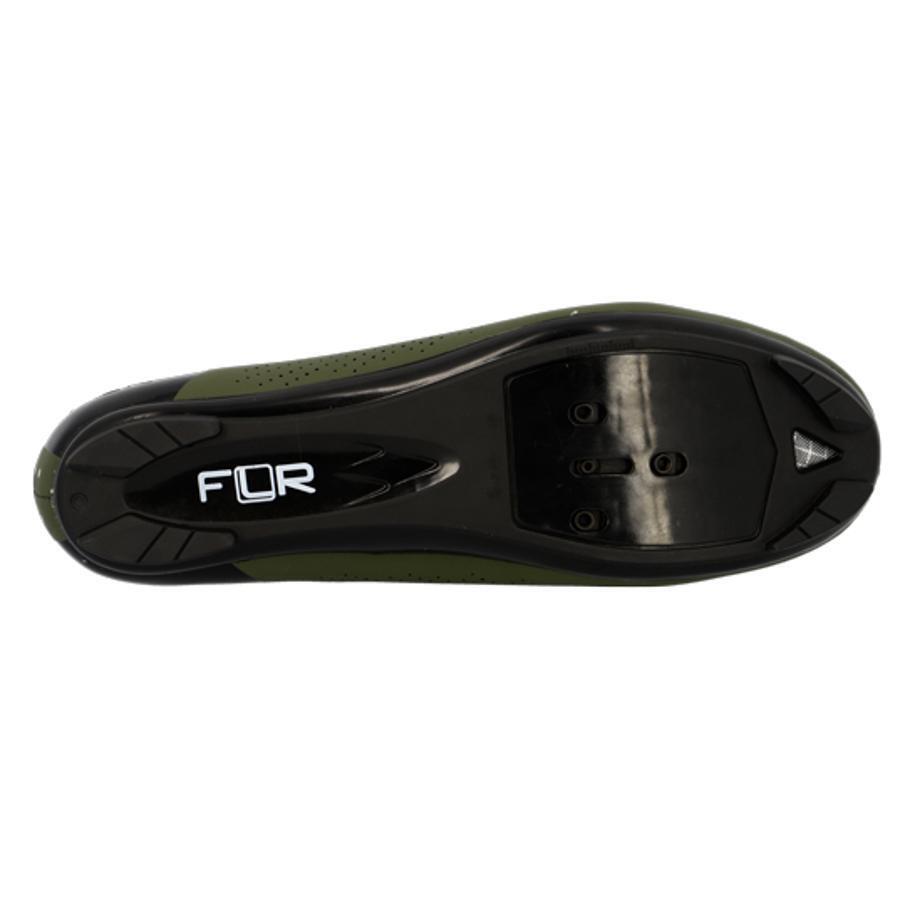 FLR Scarpe da strada con serraggio zigrinato + cinghie autoaderenti FLR Pro F11