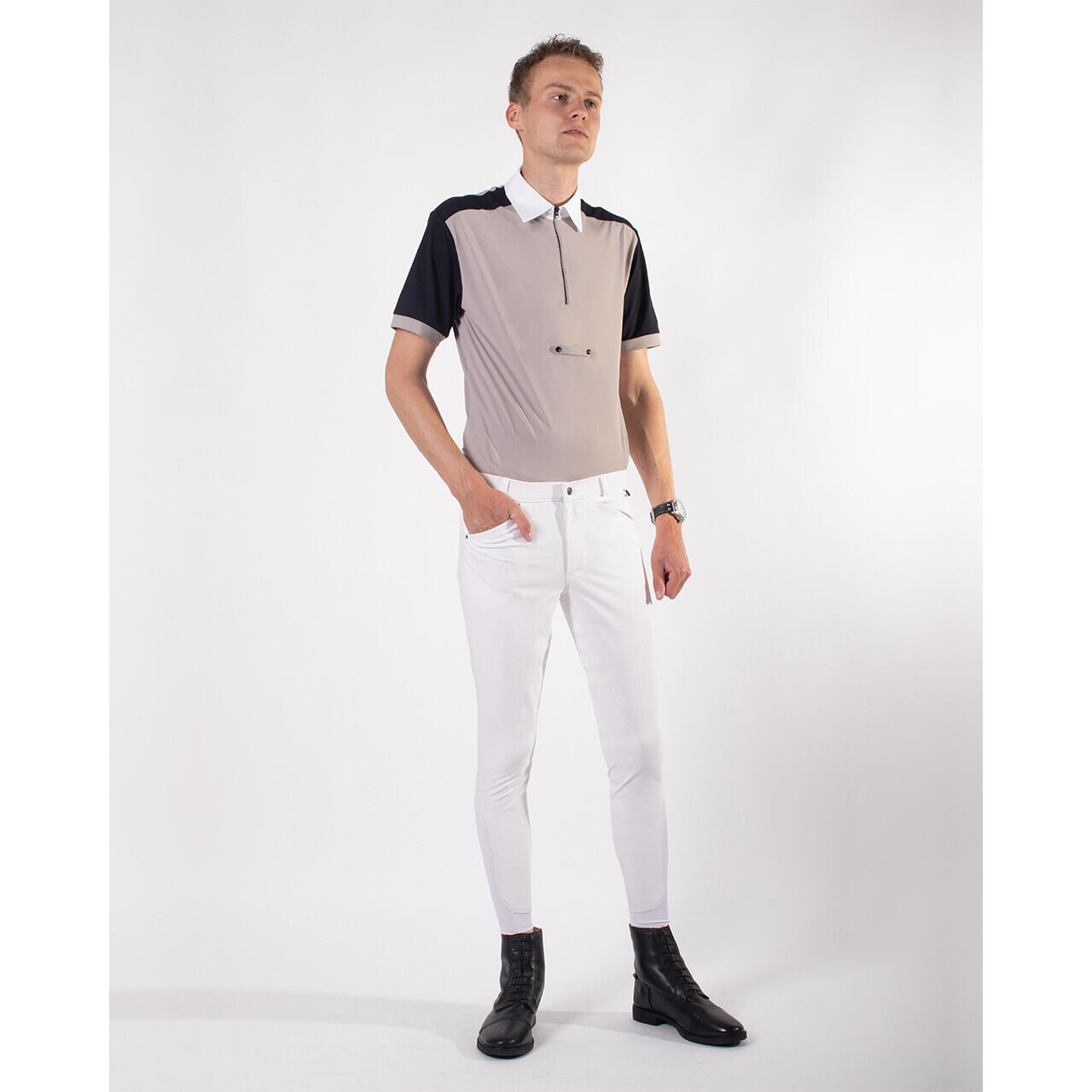 QHP Pantaloni da equitazione a medio grip Fillip