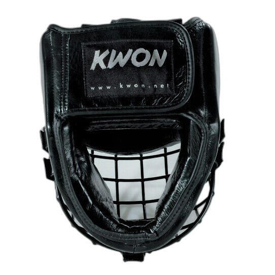 Taekwondo helmet with Kwon iron grid