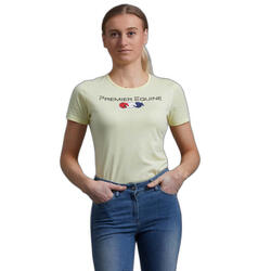 T-shirt d'équitation en coton pour femme Premier Equine Chiaro