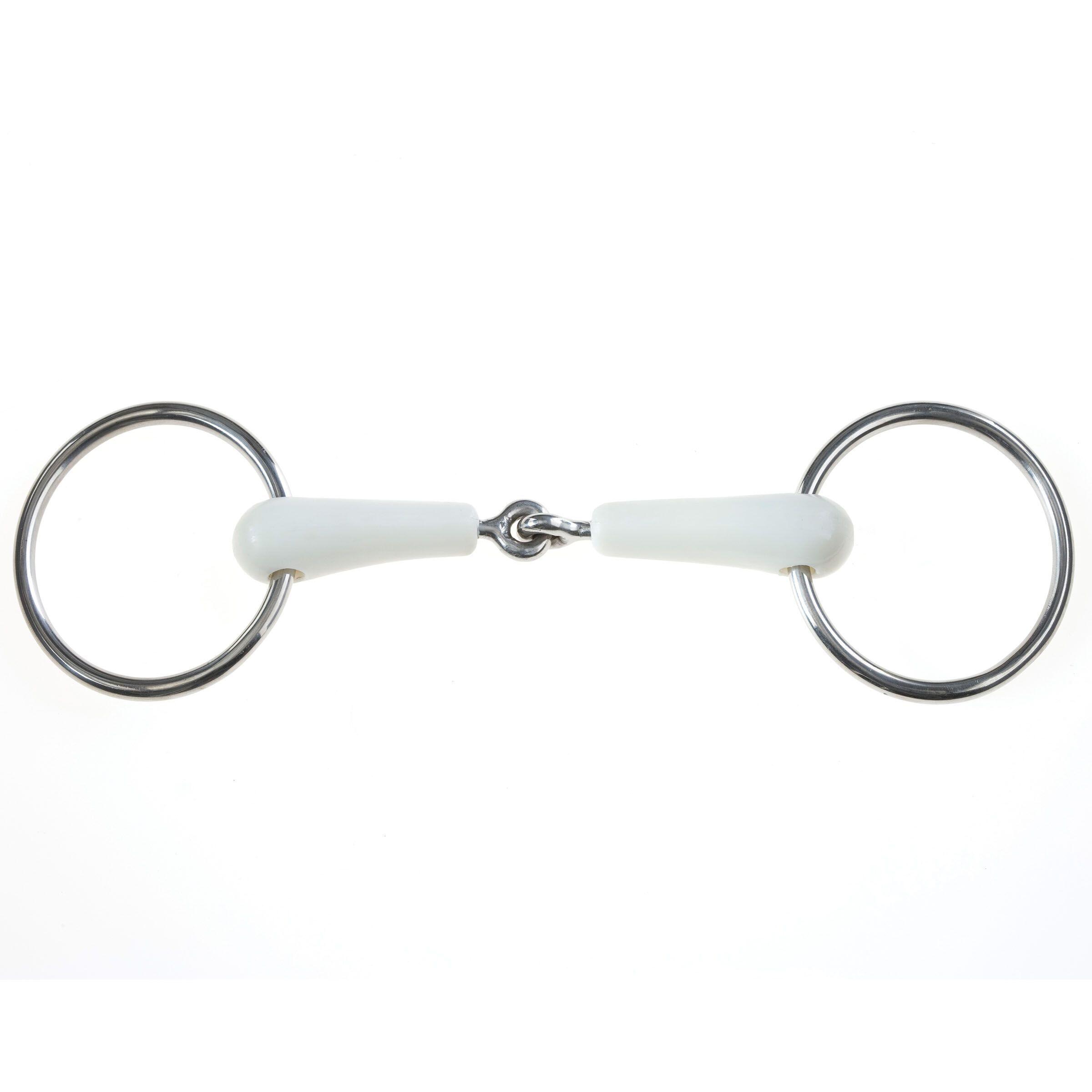 Weatherbeeta - Mors À Filet Et À Anneau Libre Pour Cheval Weatherbeeta Korsteel Flexi - Mors - Blanc - 14 Cm - Decathlon