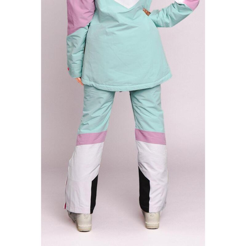 1080 Ski- en snowboardbroek - Pastelroze, wit en pastelmint