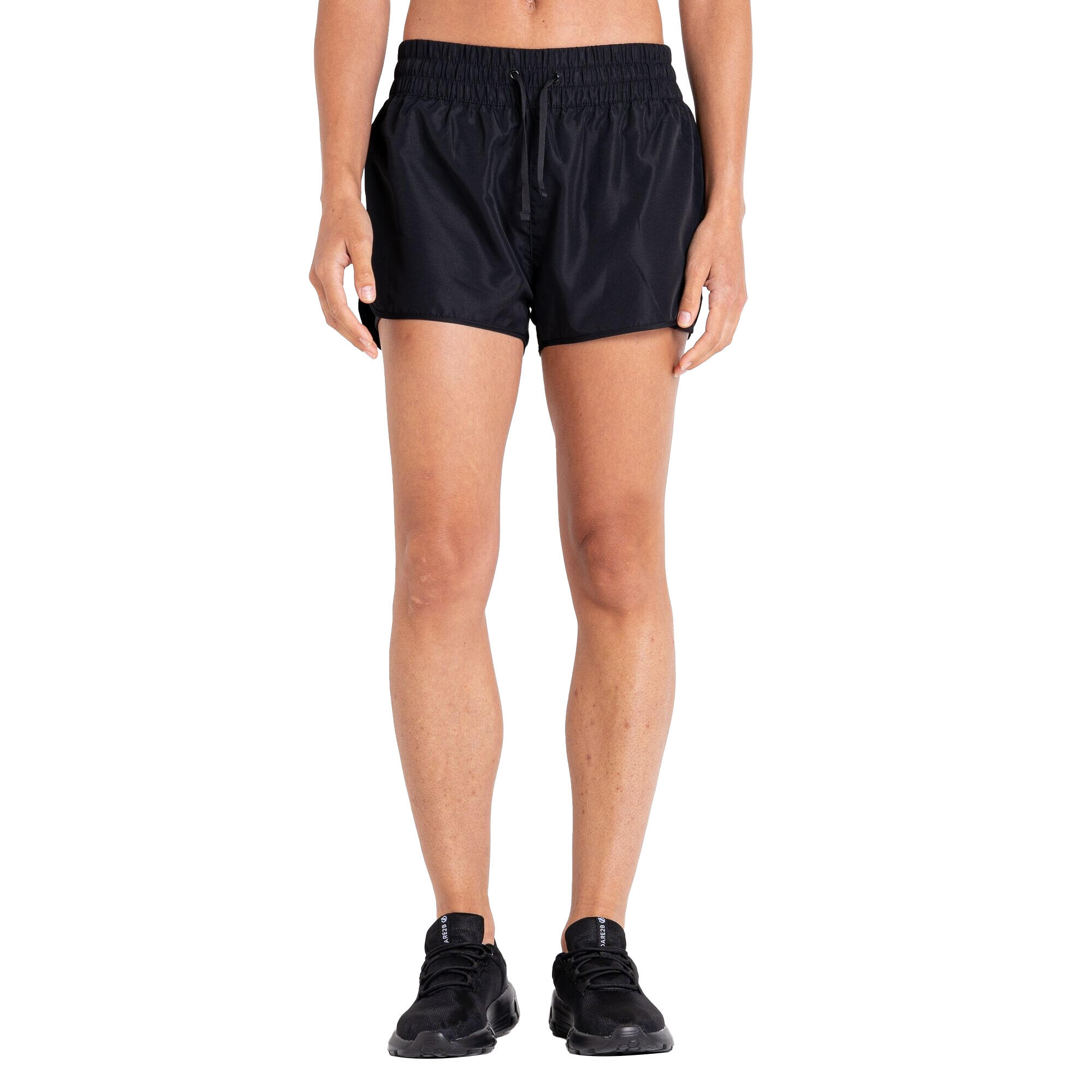 Womens/Ladies The Laura Whitmore Edit Sprint Up 2 in 1 Shorts (Black) 3/5