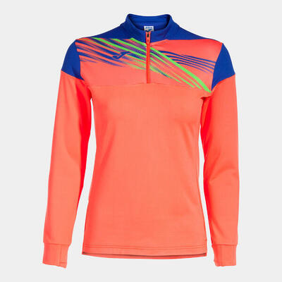 Dames sport hoodie joma elite x - royal/fluor groen xl
